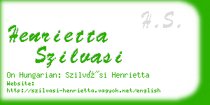 henrietta szilvasi business card